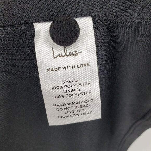 NWT Lulus Black Halter Neck Keyhole Cutout Back Swing Basic Dress Large - Picture 5 of 10